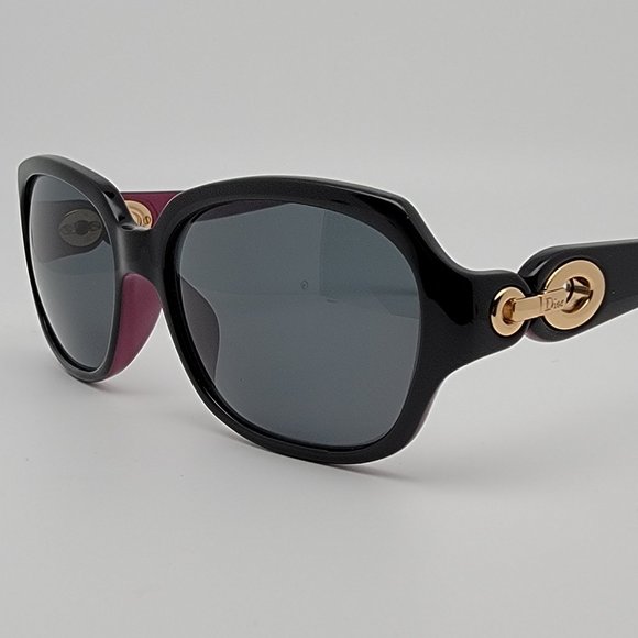 Dior Accessories - *SOLD* Christian Dior Diorissimo2N EWKYI Shiny Black Fuchsia Sunglasses FRAME